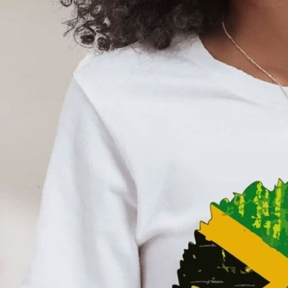 Praying Afro Jamaican Girl Shirt, Juneteenth Shirt, Black Pride Shirt - Picture 3 of 4